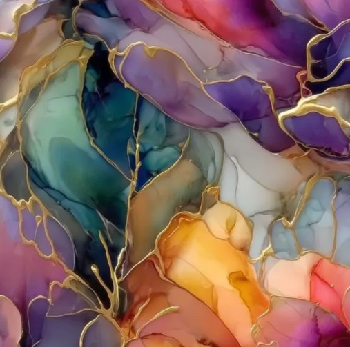 Materiaal: Waterafstotend nylon - Paarse abstractie