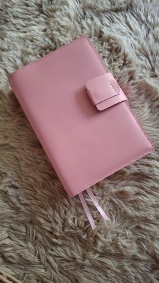 Bijbelhoes Leer Hard Roze