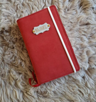 Bijbelhoes leer Rood voor de JB Schoolbijbel