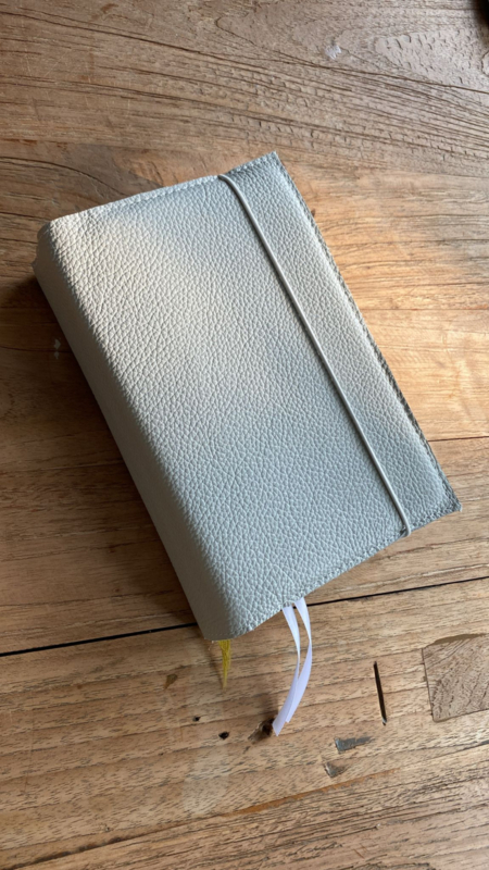 Bijbelhoes leer Off White - Afbeelding 2