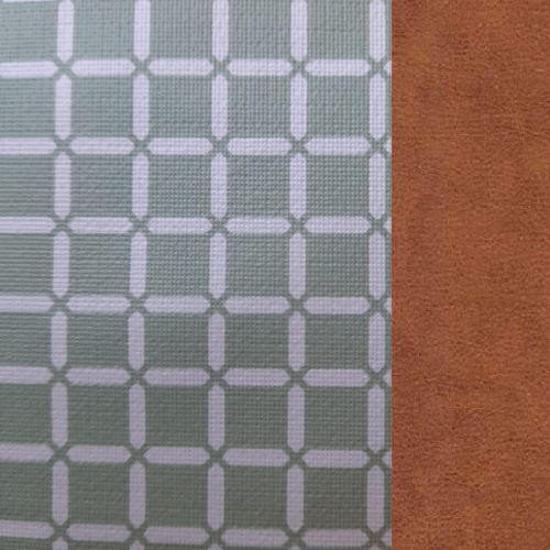 Bijbelhoes Tafelzeil Wafel Oudgroen incl. rug van Kunstleer Sherry