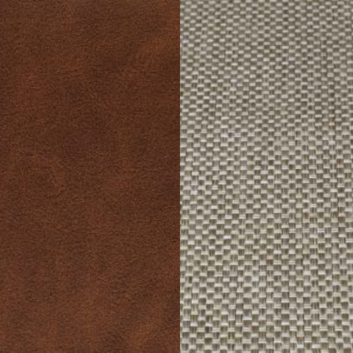 Bijbelhoes Luxe Kunstleer Naturel, grof geweven, met rug van Vegan Leather Bruin