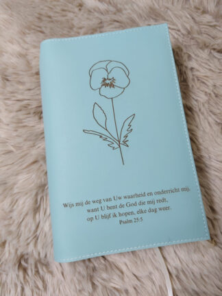 Samenlees Bijbel: Bijbelhoes Vegan Leather Jade incl. Gravure