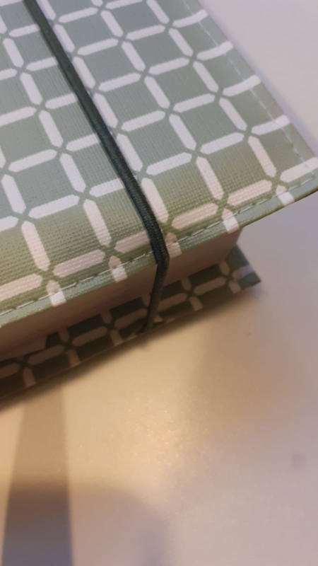 Bijbelhoes Tafelzeil Wafel Oudgroen incl. rug van Kunstleer Olive - Afbeelding 4