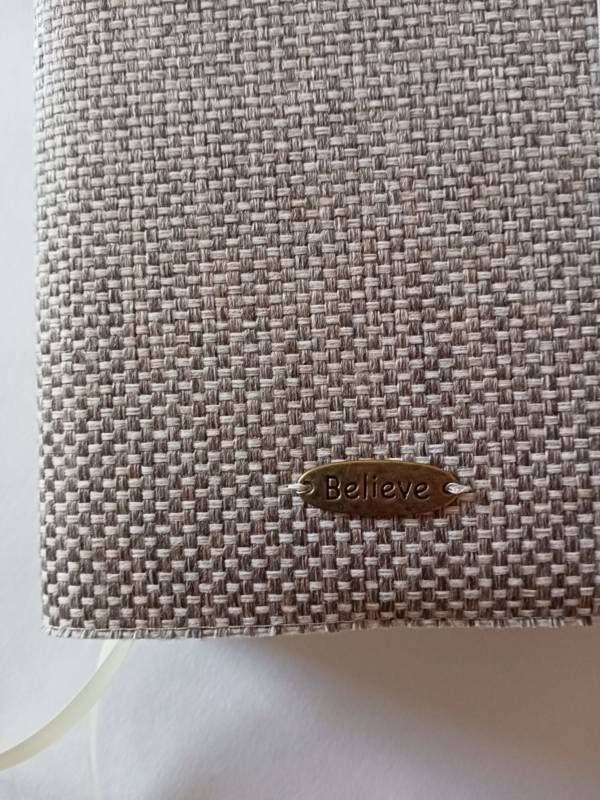 Bijbelhoes Luxe Kunstleer Naturel, grof geweven - Afbeelding 3