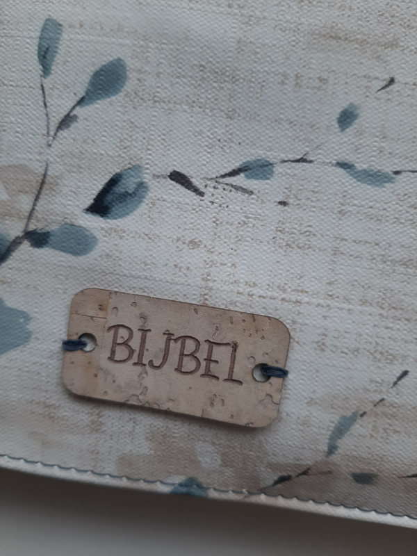 Bijbelhoes Tafelzeil Bloemen Turquesa - Afbeelding 6