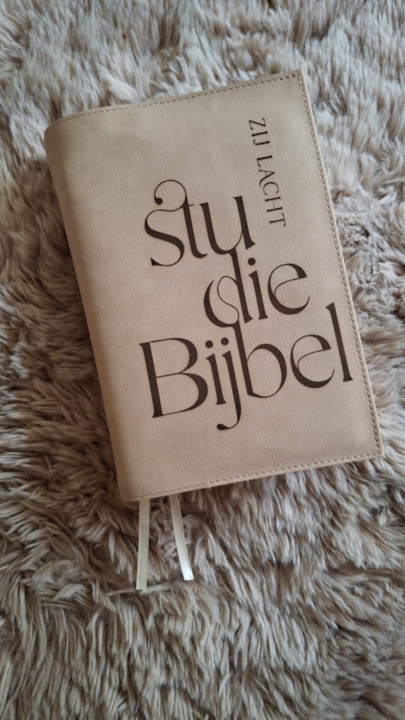 Bijbelhoes Vegan Leather Sand - Afbeelding 3