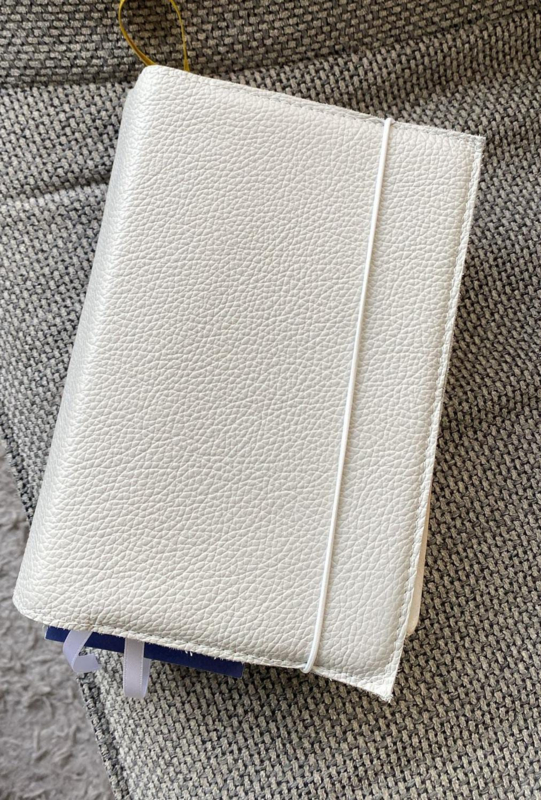 Bijbelhoes leer Off White - Afbeelding 3