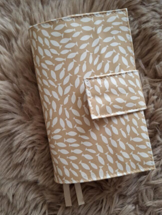 Bijbelhoes Tafelzeil Beige Visjes