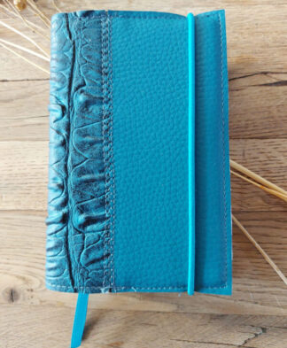 HSV met psalmen 13,5 cm (2017): Bijbelhoes vegan leather ocean
