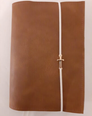 HSV met psalmen 13,5 cm(2017): Bijbelhoes Luxe bruin vegan leather