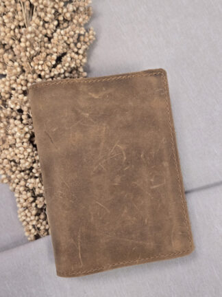 GBS zakbijbel hoogte 12,8 cm x omtrek (3 zijdes, zonder blz): 21 cm Bijbelhoes vintage leer bruin
