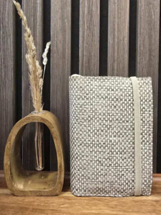 GBS zakbijbel hoogte 12,8 cm x omtrek (3 zijdes, zonder blz): 21 cm Bijbelhoes Luxe Kunstleer Naturel, grof geweven