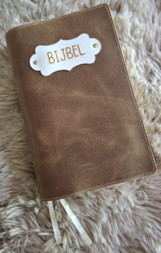 NBV 21standaard: Bijbelhoes vintage leer bruin