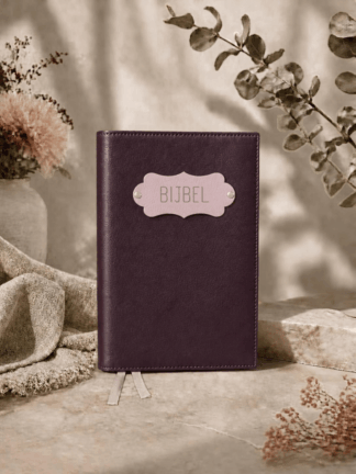 BGT 18,8x 29.3 Bijbelhoes leer Aubergine