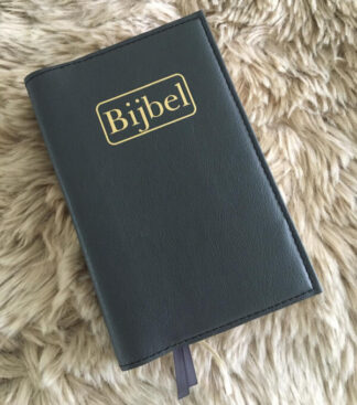 HSV Basis: Bijbelhoes Vegan Leather Antraciet incl BIJBEL goud