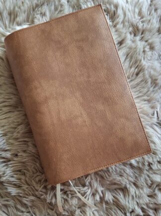 NBV studiebijbel: Bijbelhoes Vegan Leather Cognac