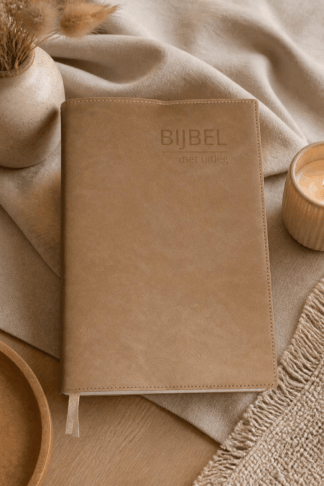 BMU Bijbelhoes Bijbelhoes Vegan Leather Vintage Cashmere incl. opdruk
