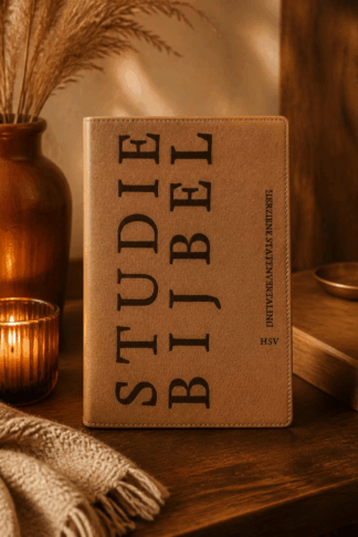 HSV Studiebijbel Bijbelhoes Vegan Leather Vintage Sherry incl. gravure