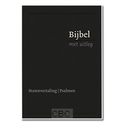 Bijbel met uitleg klein zwart flexibel goudsnee
